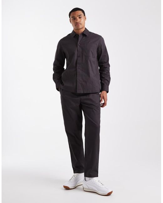 Pantaloni Morbidi Al Tatto Scuro di New Look in Black da Uomo