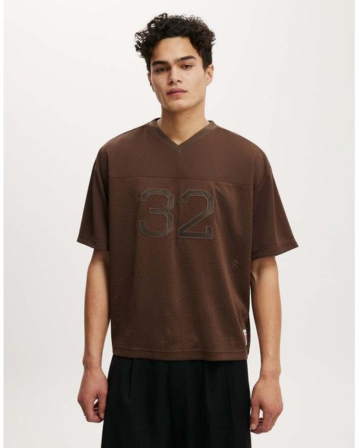 Cotton On Natural Football Jersey for men