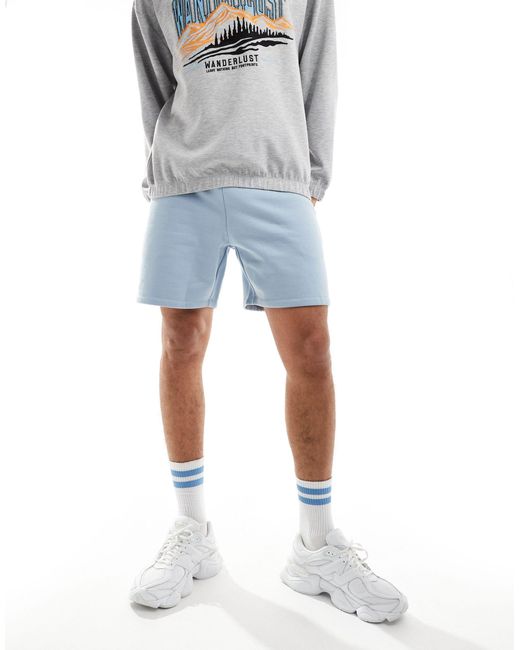 ASOS – oversize-shorts aus robustem material in Blue für Herren