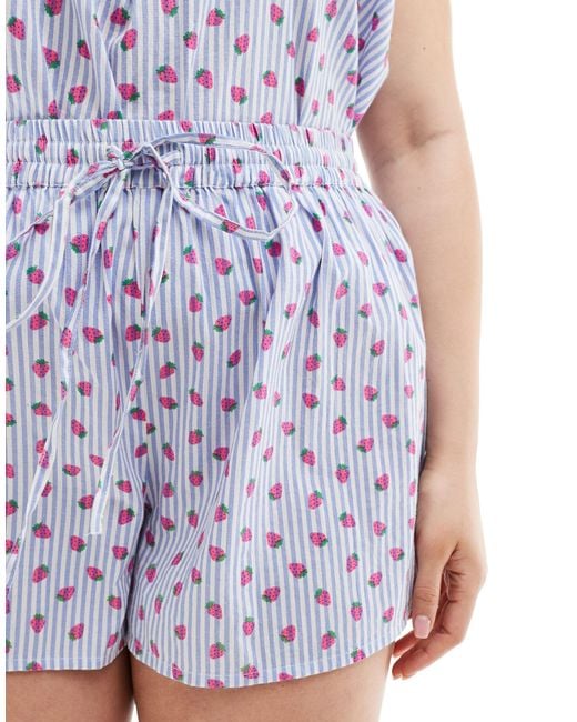 Loungeable Purple Curve – gestreifter pyjama