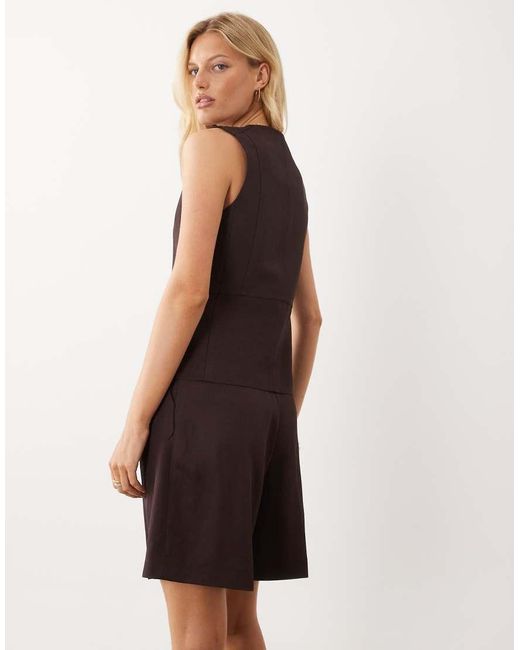 Mango Brown Avocado Waistcoat Co-ord
