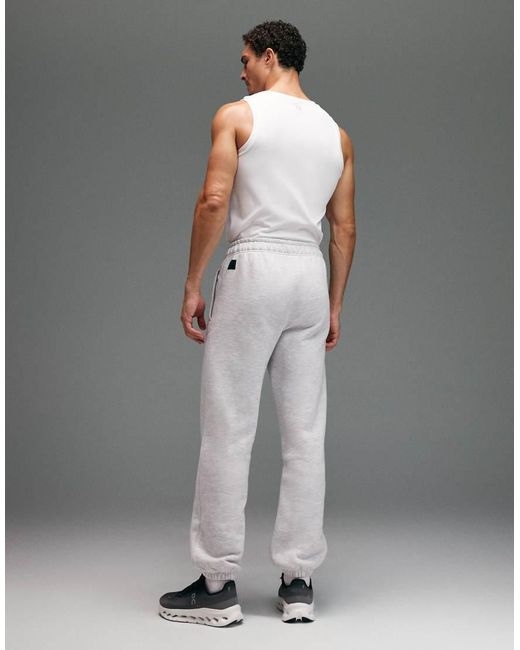 4505 Gray Icon Rest Day Heavyweight 440gsm Cotton Cuffed Sweatpants With Zip Pockets for men