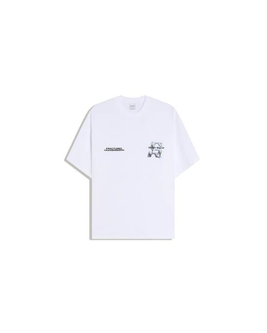 Bershka Gray Short Sleeve Print T-Shirt for men