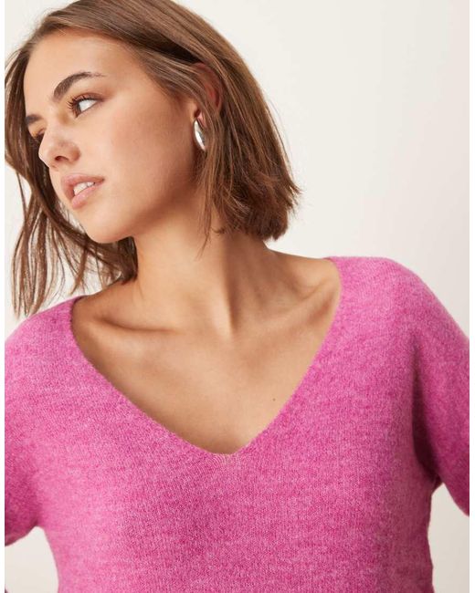 Jdy Pink V-neck Jumper