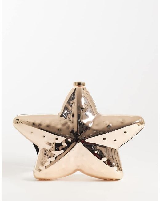 New Look Natural Starfish Box Clutch Bag