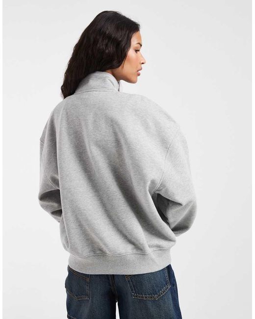 Dickies Gray Oakport 1/4 Zip Sweatshirt