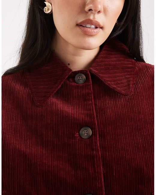 ASOS Red Cord Jacket Co-Ord