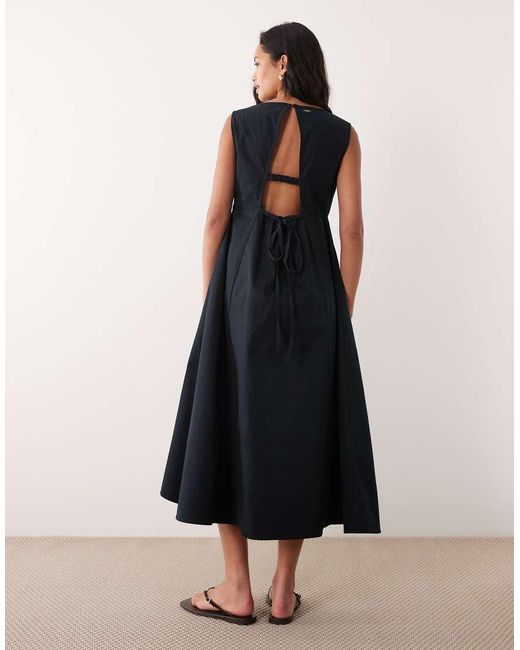 Barbour Black Liza Cut-out Back Detail Maxi Dress