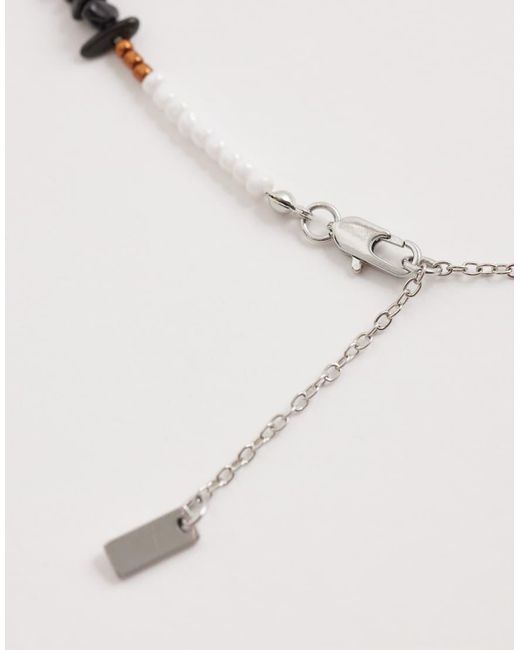 Confezione Da 2 Collane Con Perline di ASOS in White da Uomo