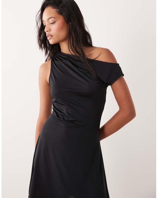 ONLY Natural Slinky Off Shoulder Mini Dress