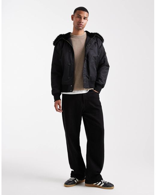 ASOS – ma1-bomberjacke in Black für Herren