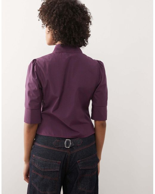 Collusion Purple – karierte bluse