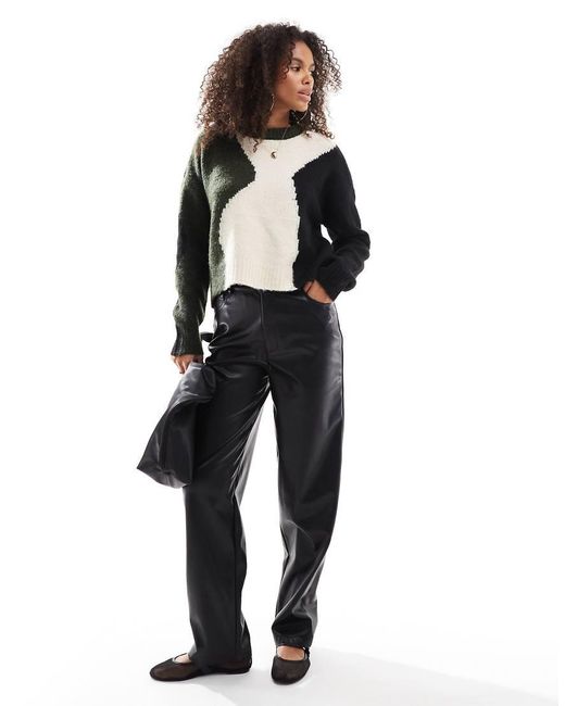 Jersey Y Blanco De Manga Larga De ONLY de color Black