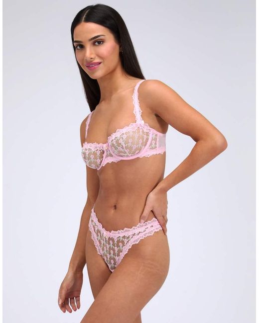 Boux Avenue Orange Rosa Embroidered Thongs Classic Flattering Floral Knickers