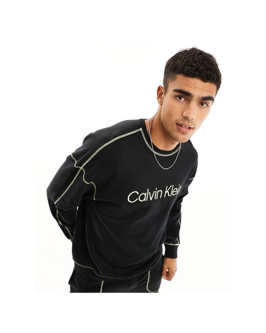Calvin Klein Black Future Shift Sweatshirt for men