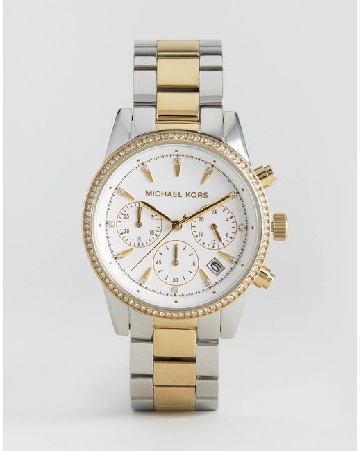 MICHAEL Michael Kors Metallic Mk5615 Silver Mini Parket Watch