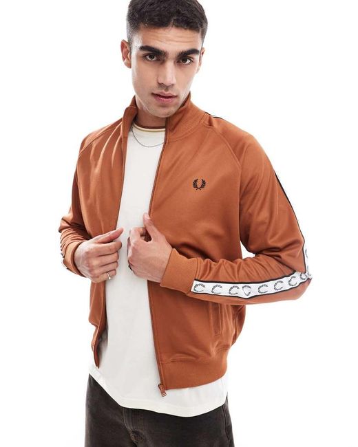 Vintage Fred Perry Track Jacket Mens Size Medium Track Top Orange | eBay