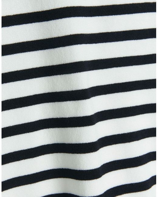 River Island Blue Knit Stripe Long Sleeve Top