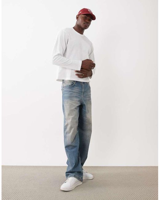 Cotton On White Textured Long Sleeve T-Shirt for men