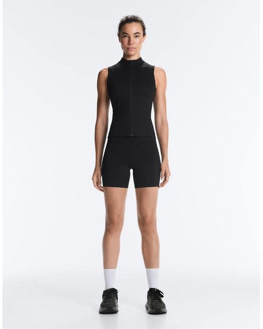 Oysho Black Sleeveless Zip T-shirt