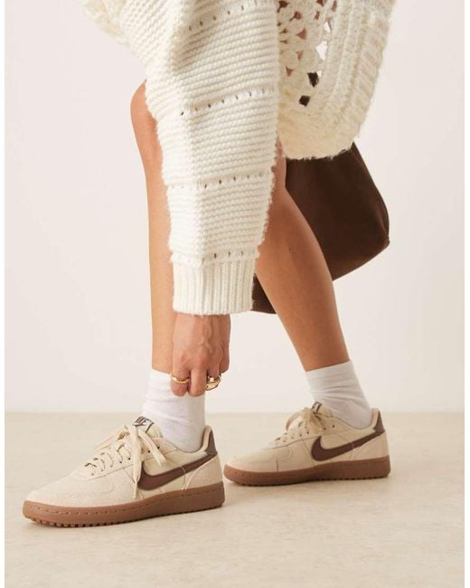 Zapatillas De Deporte Y Marrones De Ante Field General De -Blanco Nike de color Natural