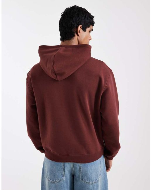 ASOS Red Essentials Relaxed Boxy Hoodie for men