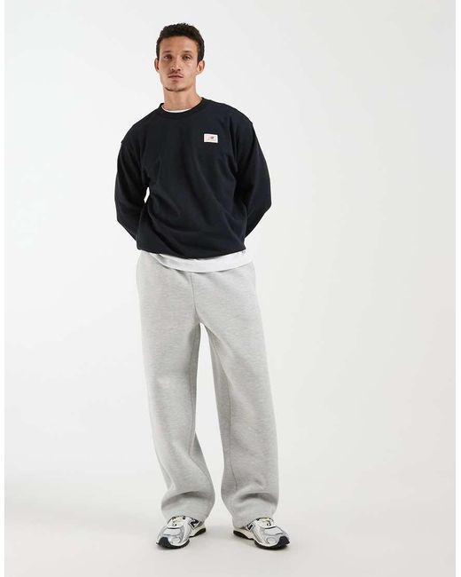 New Balance Blue Woven Label Graphic Sweatshirt for men
