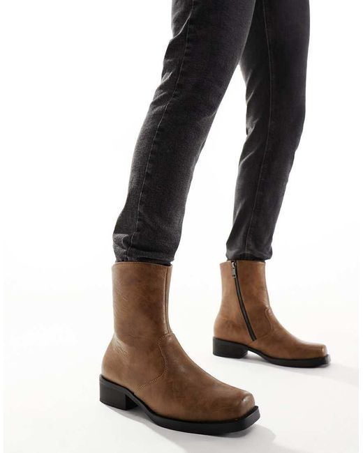 Koi Footwear Black Koi The Cavalry Heeled Cowboy Boots for men