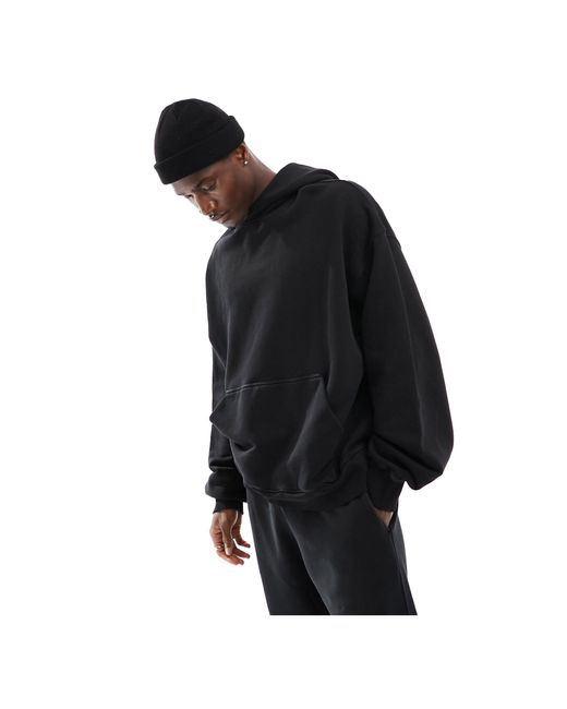 Criminal Damage Black Heavy Pullover Boxy Fit Hoodie for men