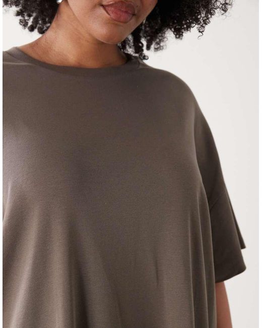 Noisy May Brown Boxy T-shirt Dress