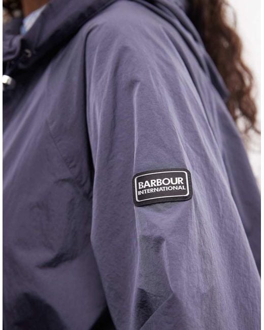 Barbour Blue Danica Long Showerproof Jacket
