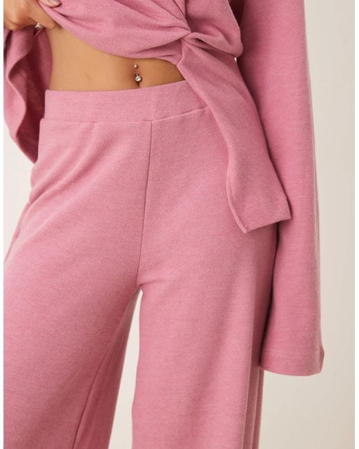 ASOS Pink Wide Leg Trouser