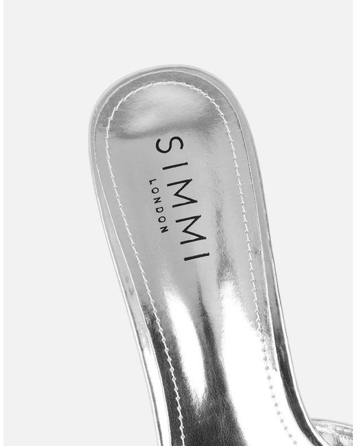 SIMMI Natural Jerez Peep Toe Heeled Sandals