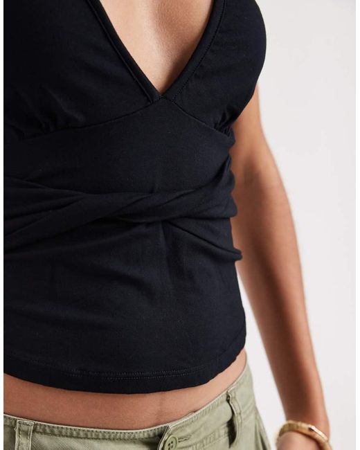 Motel Black August Plunge Tank Top