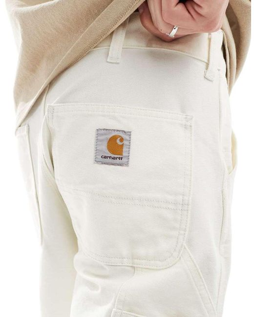 Carhartt White Single Knee Carpenter Trousers for men