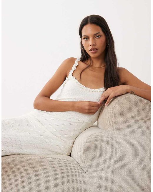 Miss Selfridge Natural Textured Cami Maxi Dress