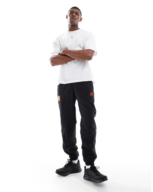 Adidas Originals Blue Adidas Football Manchester United Urban Purist Trackpants for men