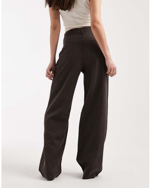 Vero Moda Brown High Waist Wide Leg Trouser