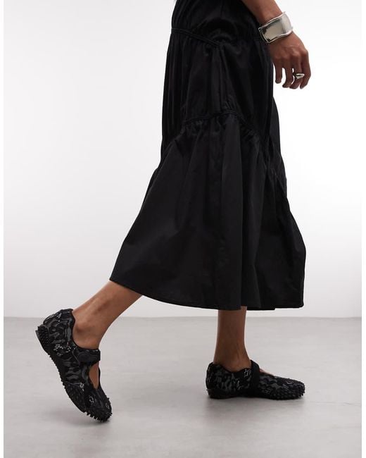 Collusion Black Channel Maxi Skirt