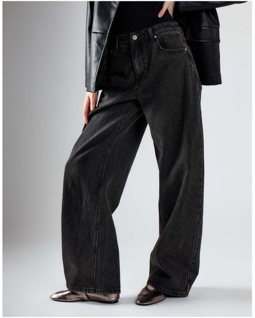 Glamorous Black High Waist Wide Leg Jeans