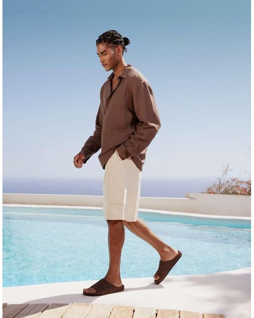 ASOS Blue Long Length Shorts for men