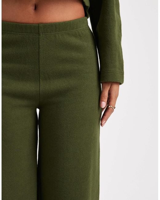 Miss Selfridge Green Super Soft Trouser Set