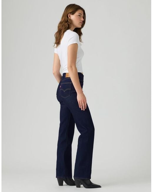 Levi's Blue 723 High Rise Straight Jeans