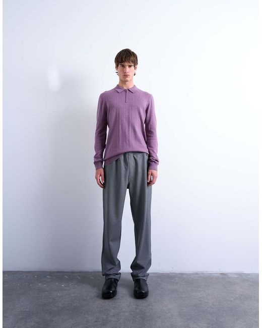 Polo Basic di Topman in Purple da Uomo