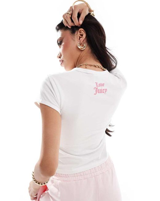 Juicy Couture White Viva La Juicy Baby Tee