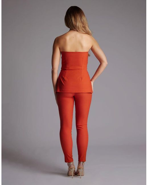 Vesper Red Bandeau Longline Top