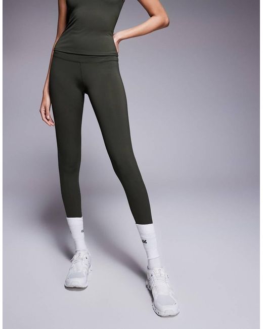 Leggings Deportivos De Talle Alto Con Bolsillo Interior Y Diseño Moldeador En La Parte Trasera Icon De 4505 de color Blue