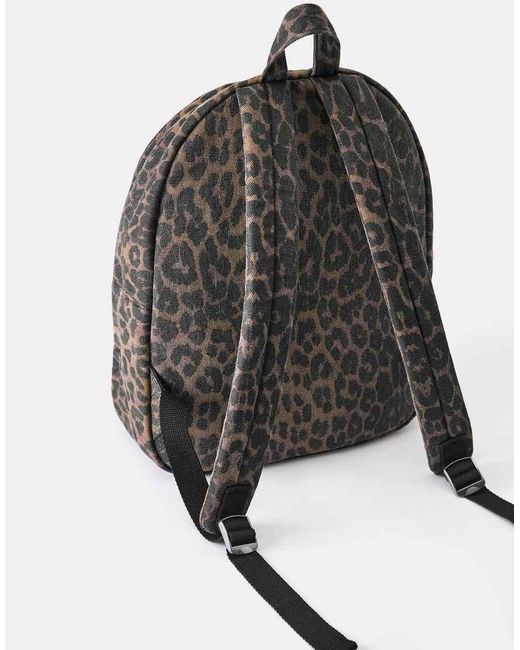 Zaino Con Stampa Leopardata di Pull&Bear in Black