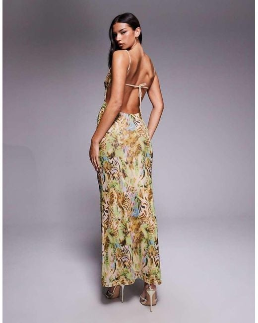 Tiger Mist Elysium Sequin Trim Cami Tie Low Back Maxi Dress in Metallic | Lyst UK Tiger Mist Elysium Sequin Trim Cami Tie Low Back Maxi Dress in Metallic | Lyst UK