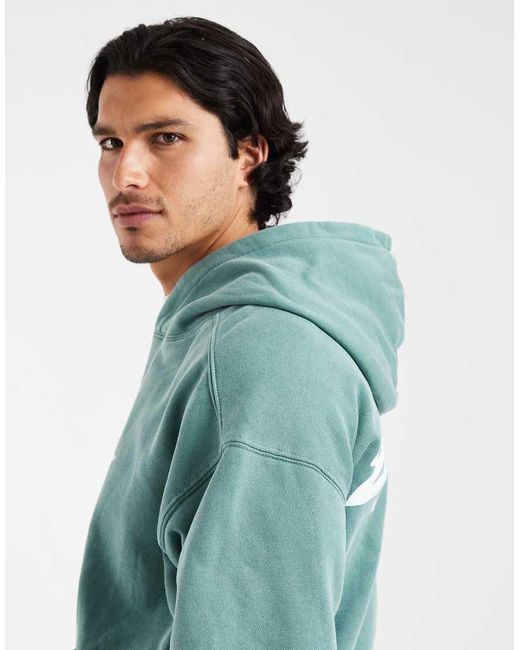Cotton On Blue Box Fit Hoodie With Graphic for men